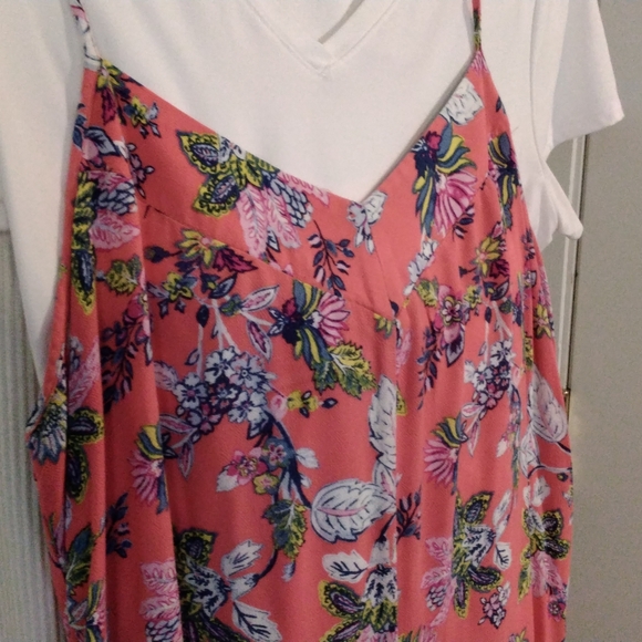 3893 Size XXL Floral Pink Scope Brand Jumpsuit. - Picture 2 of 6